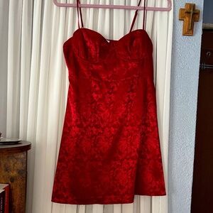 Adorable red floral dress